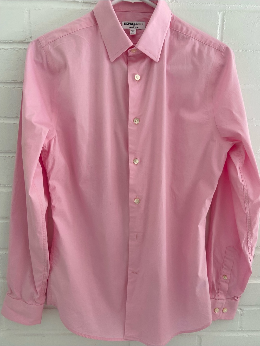 Mens Express 1MX Extra Slim 13-13 1/2” Extra Slim Pink Dress Shirt